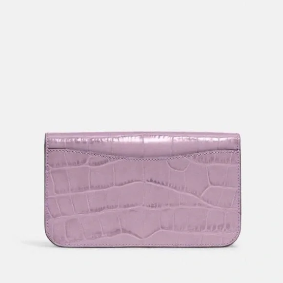 Coach Ice Purple Crocodile Embossed Leather Convertible Hayden Crossbody Bag NWT - Picture 2 of 5